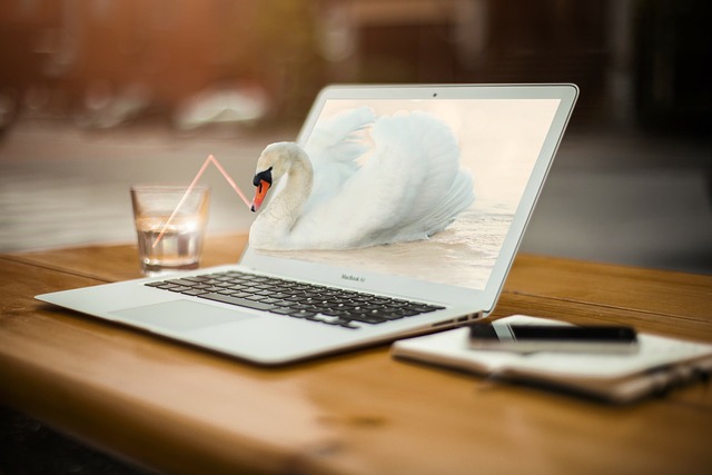 a drink on the computer