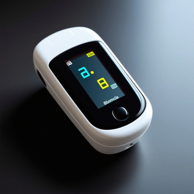 Pulso oksimetro šviesos absorbcija